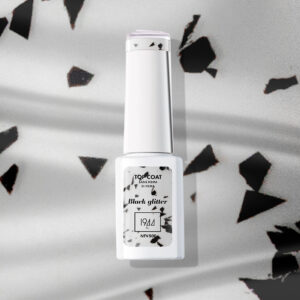 The Top Coat - Black Glitter