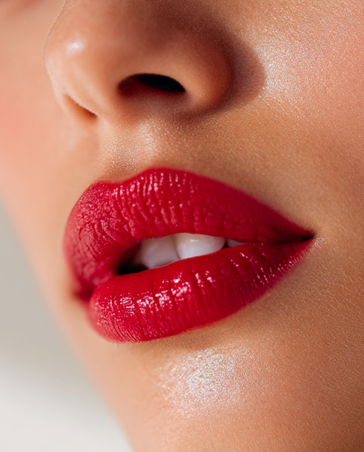 Maquillage Lèvres avec le rouge à lèvres mat icône l'amoureux - Look Flamme Dorée