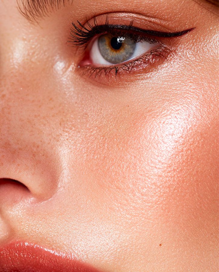 BB krem ile fondöten, Lumi Blush Coral Crush allık, Touche Lumière Golden aydınlatıcı - Doğal Işıltı Görünümü